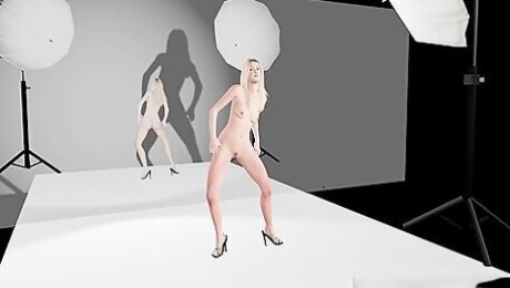 3d Animated And Blonde Teens - Dakotas First Nude Model Audition