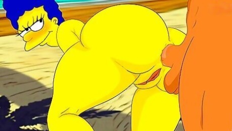 Hentai Anime, Anime Hentai And Car Toon In Marge Sucked Off A Bodybuilder On A Nudist Beach !the Simpsons New Animation Dsanimatin Hentai !