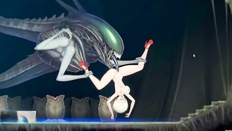 Big Ass Blonde In The Biggest Aliens Dick In This Game - Alien Quest Eve