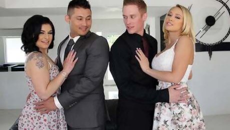 MILF Kagney Linn Karter Fucks a Married Man While Their Spouses Watch