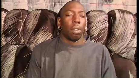 Black MILF gets hard doggystyle fuck on the sofa