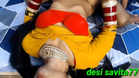 gorgeous young desi indian bhabhi in blue saree fuckedby devar